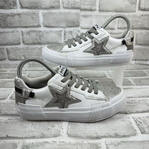 Mark Nason The Method-Lottie Silver and White Star Sneakers Limited Edition 6.5